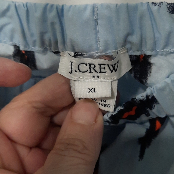 J Crew Off The Shoulder Dress Ikat Print Cotton Poplin Coastal Womens Size XL - Picture 4 of 9